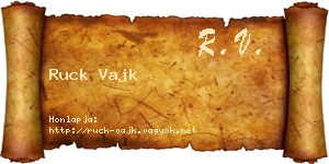 Ruck Vajk névjegykártya